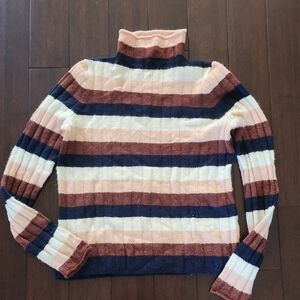 Madewell Multicolor Striped Turtleneck Sweater